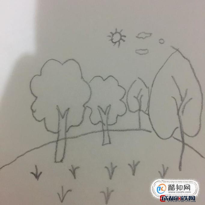 怎么画森林简笔画