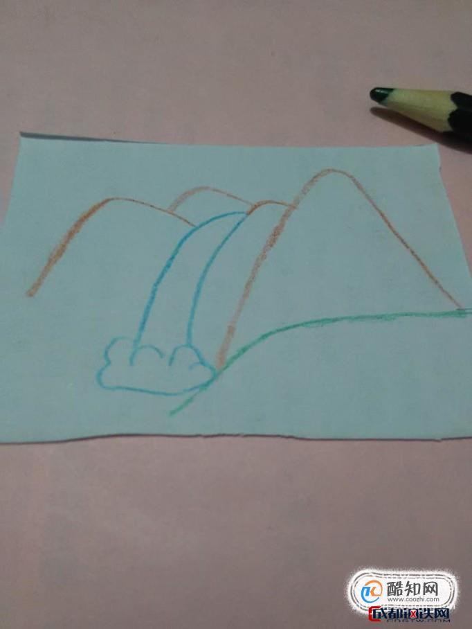 简笔画瀑布的画法