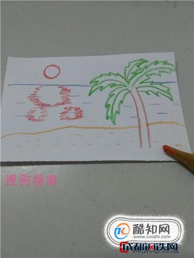 儿童海边风景简笔画法