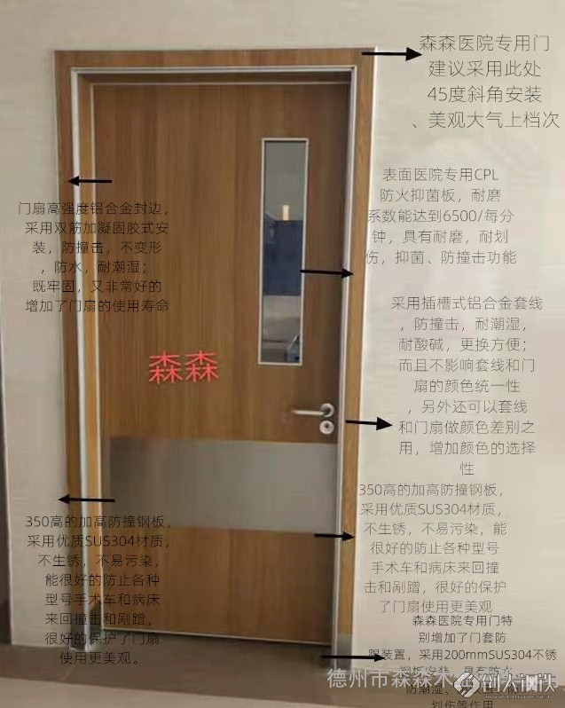 山东医院专用门i医用门i病房门i木质医用门i医院卫生间门-厂家直销