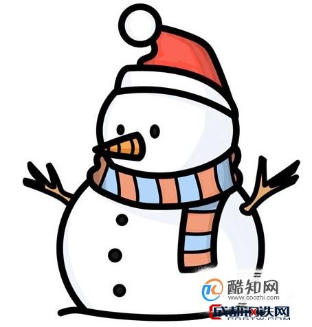 冬季的小雪人簡筆畫