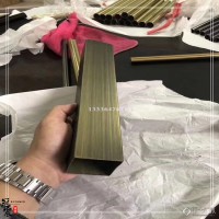 304不銹鋼槽管 凹槽異型管 夾玻璃護(hù)欄面管 商場(chǎng)玻璃扶手用