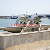 不锈钢划船雕塑公园不锈钢划船雕塑
