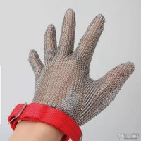 龙腾 防割手套不锈钢防割手套工业劳保手套耐磨钢环手套