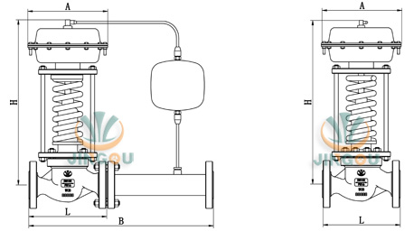 ZZYP/M自力式壓力調(diào)節(jié)閥 (連接尺寸圖)