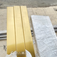 不锈钢电镀黄钛金方管 黑钛金方管 香槟金扁管5*30 5*40 5*35 5*45*50