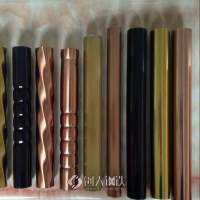 201 304不锈钢花纹管 钛金 玫瑰金 黑钛方通60*30 60*40 60*60 60*80*1