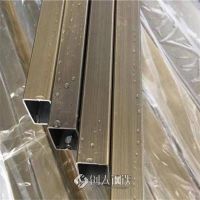 不锈钢玫瑰金管 不锈钢黑钛金方通 香槟金矩形管 拉丝圆管5x10*15*20*25*32
