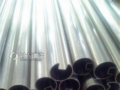 304#镜面抛光不锈钢槽管地铁扶手用管不锈钢工程凹槽管材料-佛山展艺图2