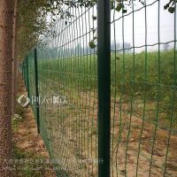 双边丝护栏网园林绿化围栏铁丝网厂家浸塑带框防护栏网养殖围栏网