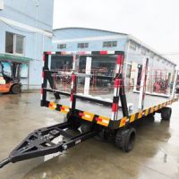 30T重型平板拖车 带活动插装立柱工具拖车